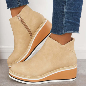 Nikkole - Bottines en cuir décontractées pour femmes