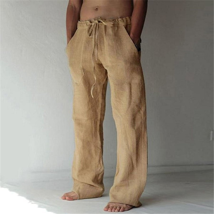 Benjamin - pantalon casual uni en lin pour homme