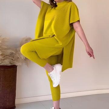 Roxanna - Décontracté, ample ensemble tricot deux pièces pour femmes