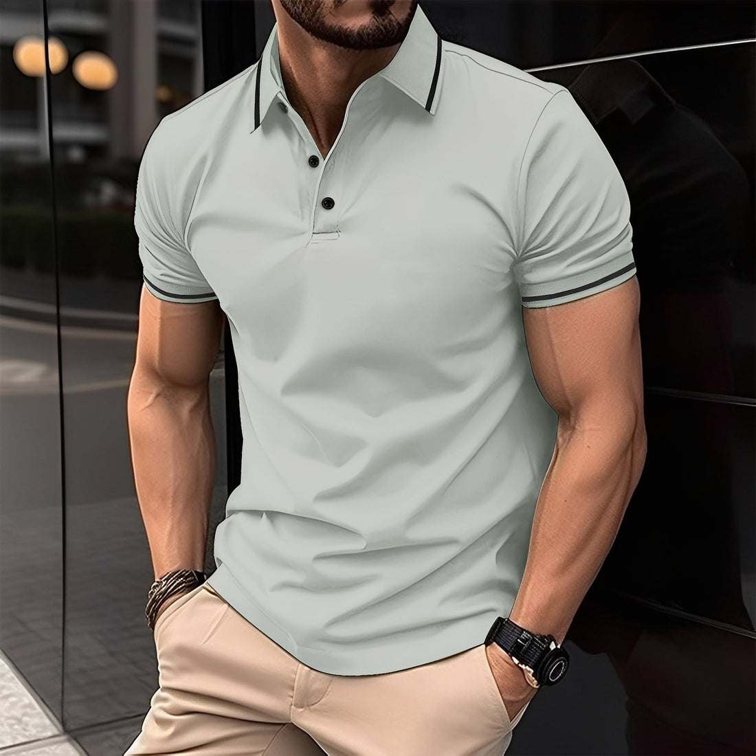 Mervyn - Polo sportif décontracté à manches courtes pour hommes