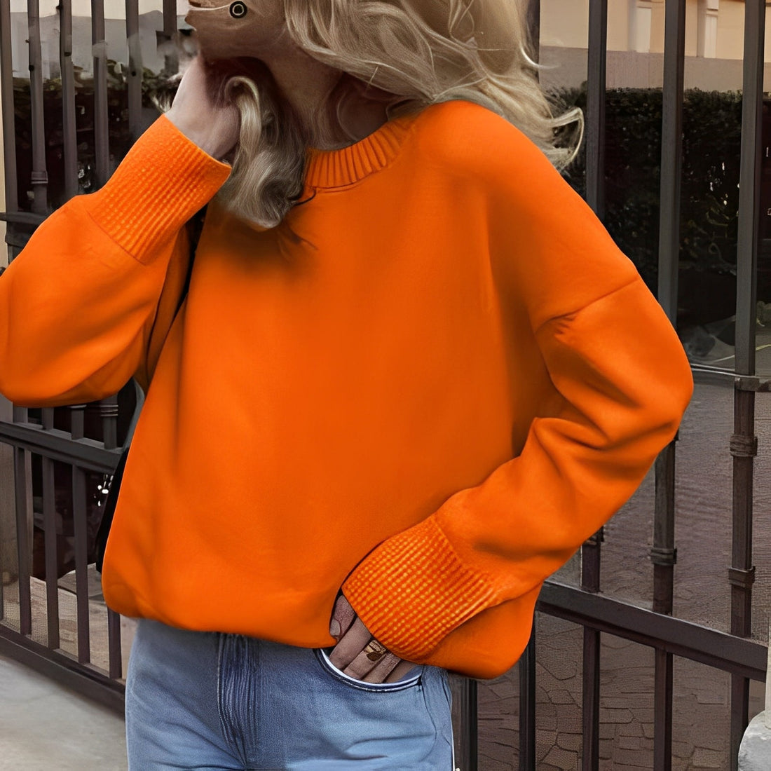 Shanelle - Classique Pull Col Rond pour Femmes