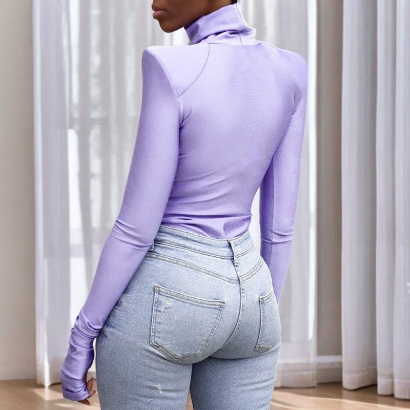 Ellery - Body à col roulé avec épaulettes pour femmes
