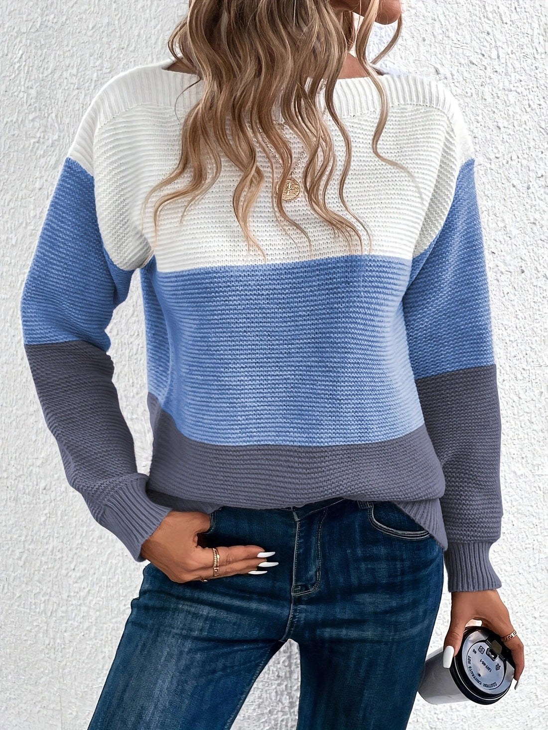 Muriel - Pull élégant avec rayures tricolores pour femmes