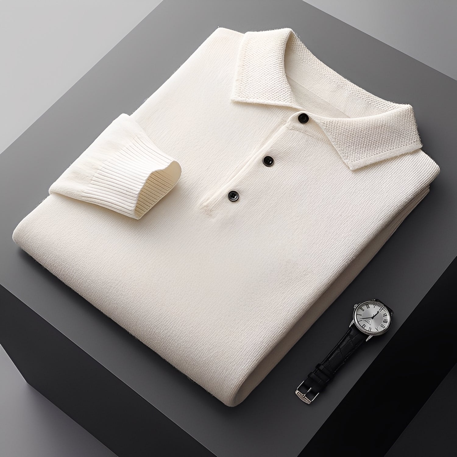 Romilly - Pull Polo en Cachemire Formel pour Hommes