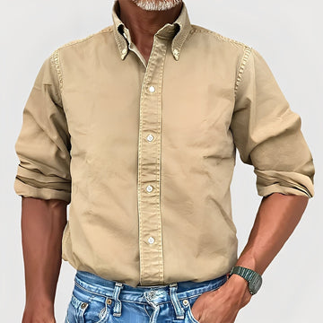 Ronald - Chemise à manches longues à revers rétro pour hommes