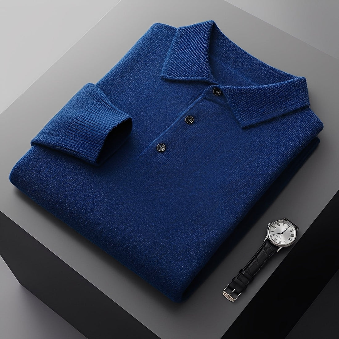 Romilly - Pull Polo en Cachemire Formel pour Hommes