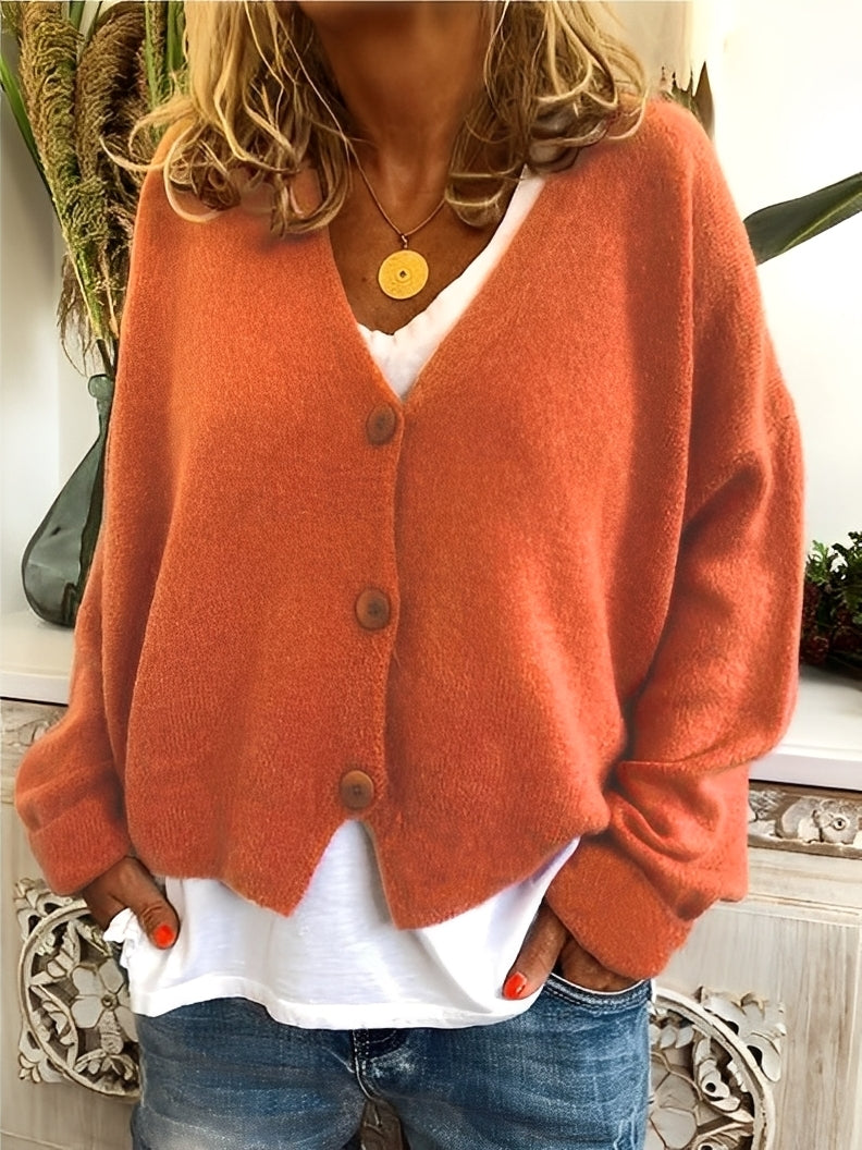 Deena - Cardigan décontracté, ample et chaud pour femmes