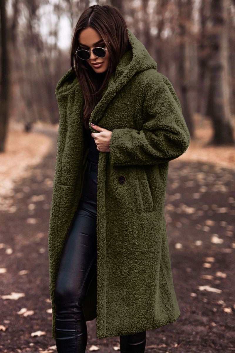 Yancy - Élégant long manteau en peluche pour femmes