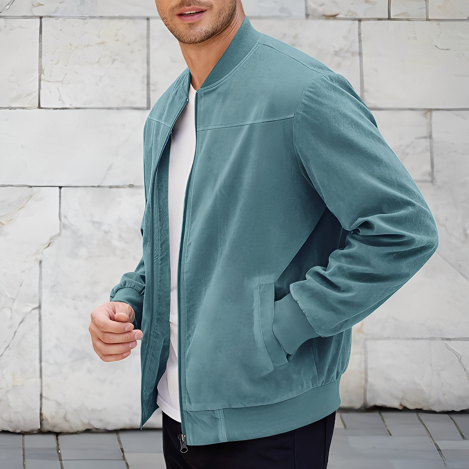 Easton - Classique, élégante veste en daim pour hommes