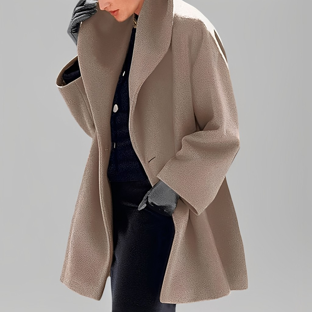 Natalia - Veste en laine moderne et ample pour femmes