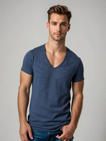 Archie - Confortable V-Neck Homme Shirt Basique