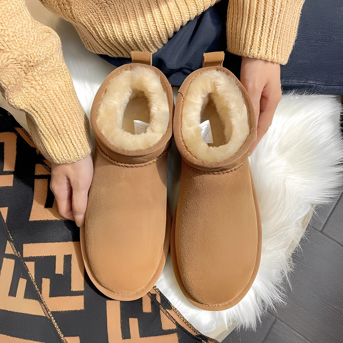 Rozanne - Décontracté Mini Bottes d'Hiver pour Femmes