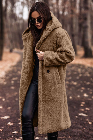 Yancy - Élégant long manteau en peluche pour femmes