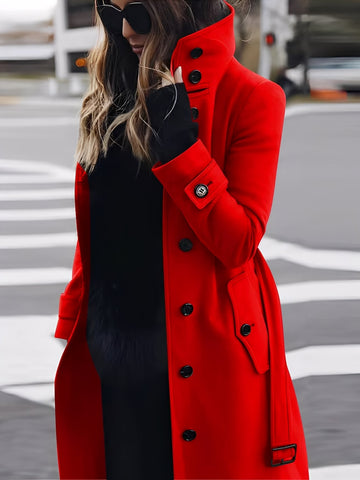 Mikaela - Manteau en laine élégant et ajusté pour femmes