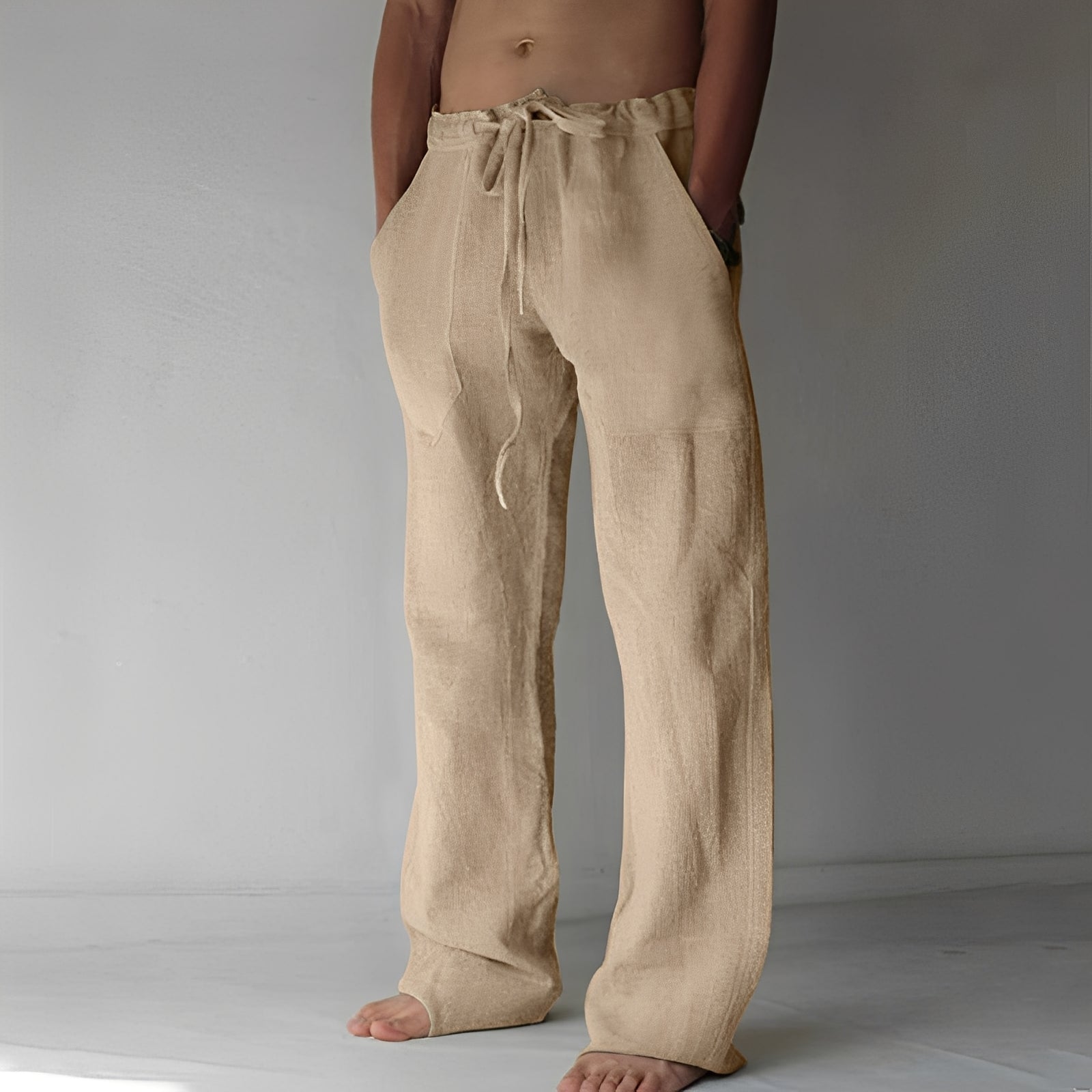 Wilmer - Pantalon décontracté en lin pour hommes