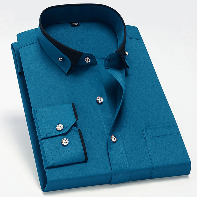Tanner - Chemise manches longues décontractée avec poche pour hommes