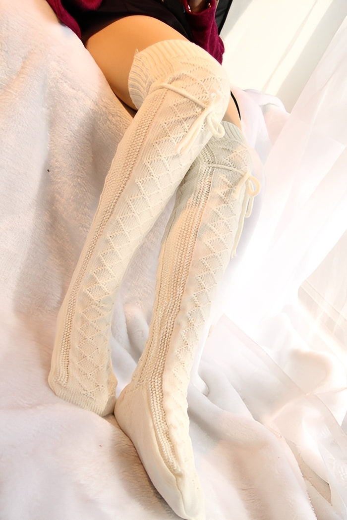 Rozanne - Élegantes, chaudes chaussettes overknee pour femmes