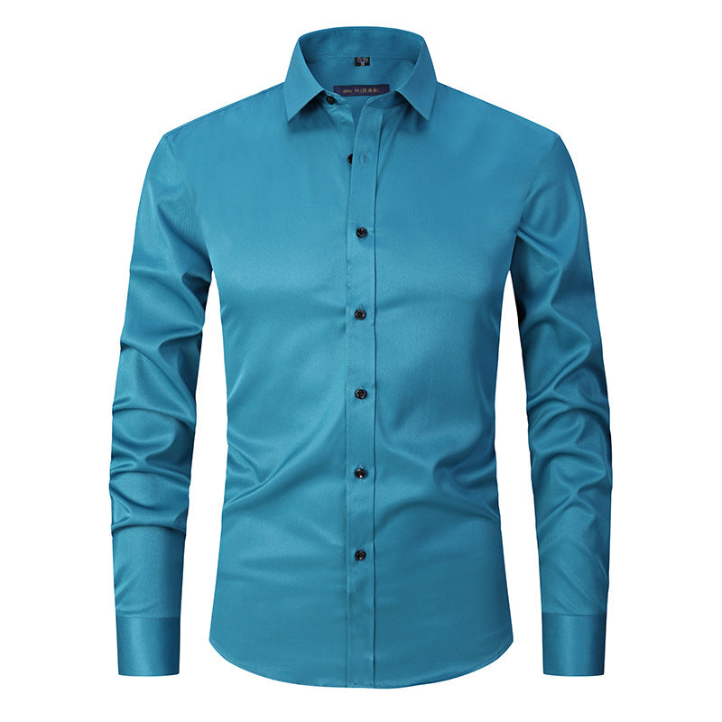Ronan - Chemise formelle simple à manches longues pour hommes