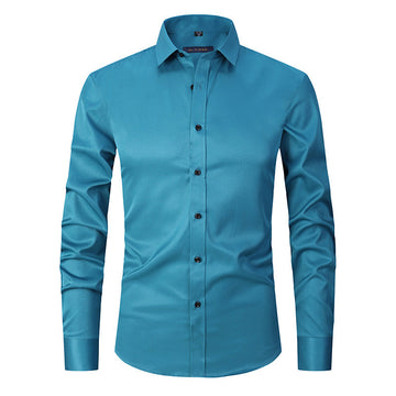 Ronan - Chemise formelle simple à manches longues pour hommes
