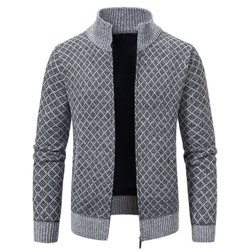Dwaine - Veste à carreaux décontractée avec col haut pour hommes