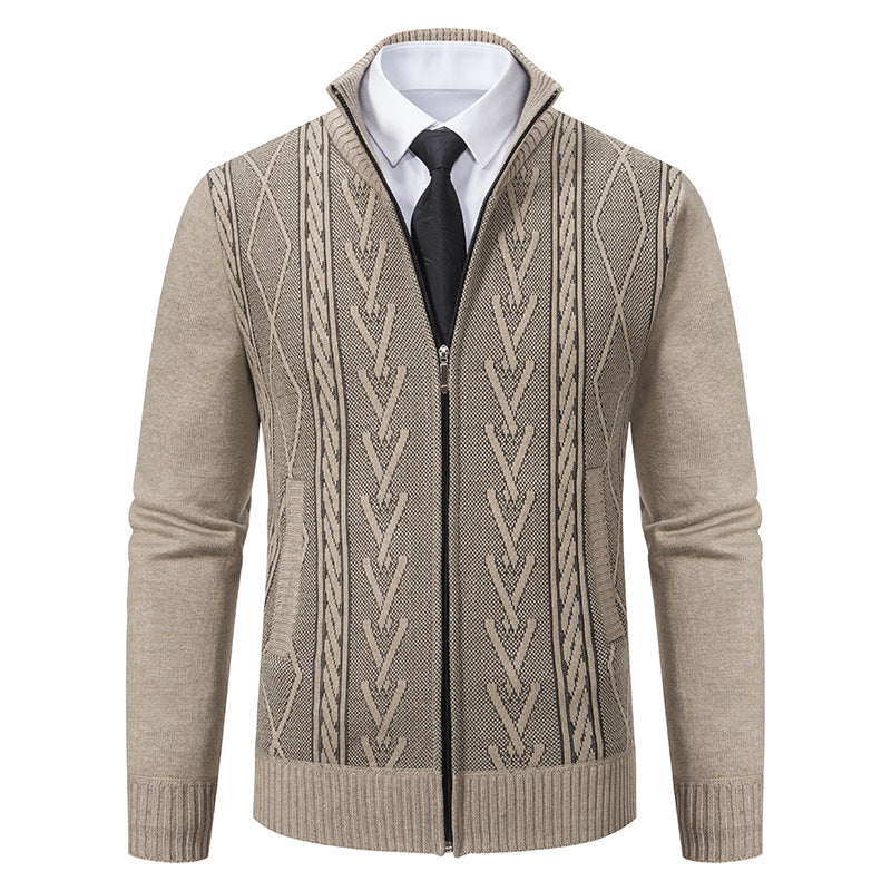 Stafford - Cardigan élégant avec fermeture éclair pour hommes