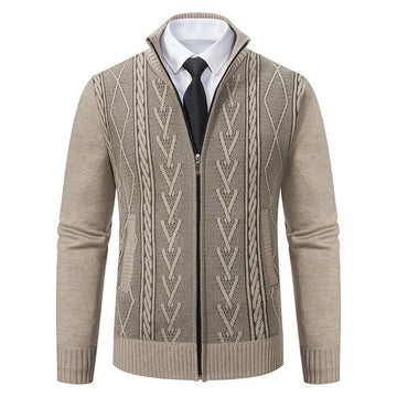 Stafford - Cardigan élégant avec fermeture éclair pour hommes
