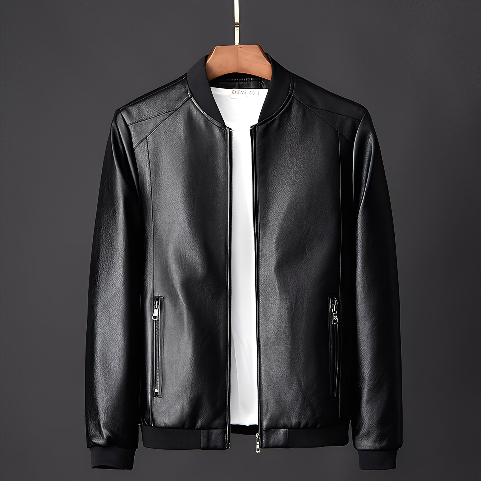 Jeremy - Veste en cuir de biker élégante pour hommes