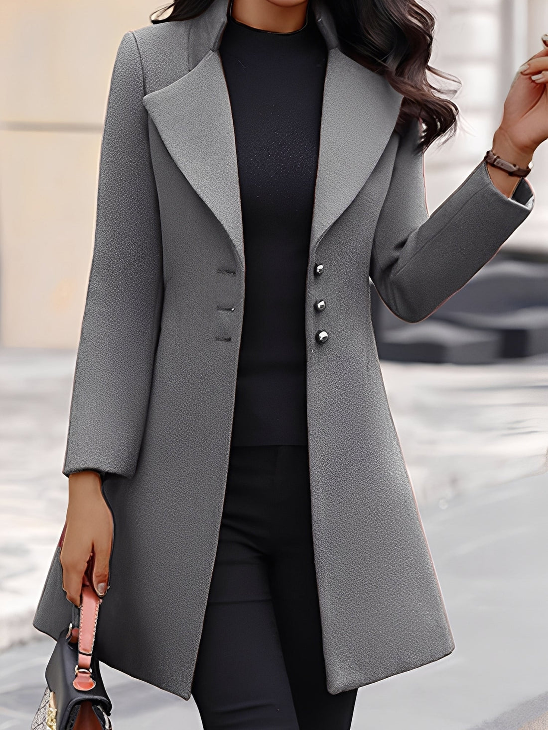 Aryana - Manteau long en laine formel et élégant pour femmes