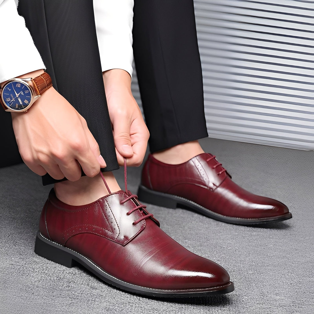 Beckham - Chaussures à lacets formelles en brogue pour hommes