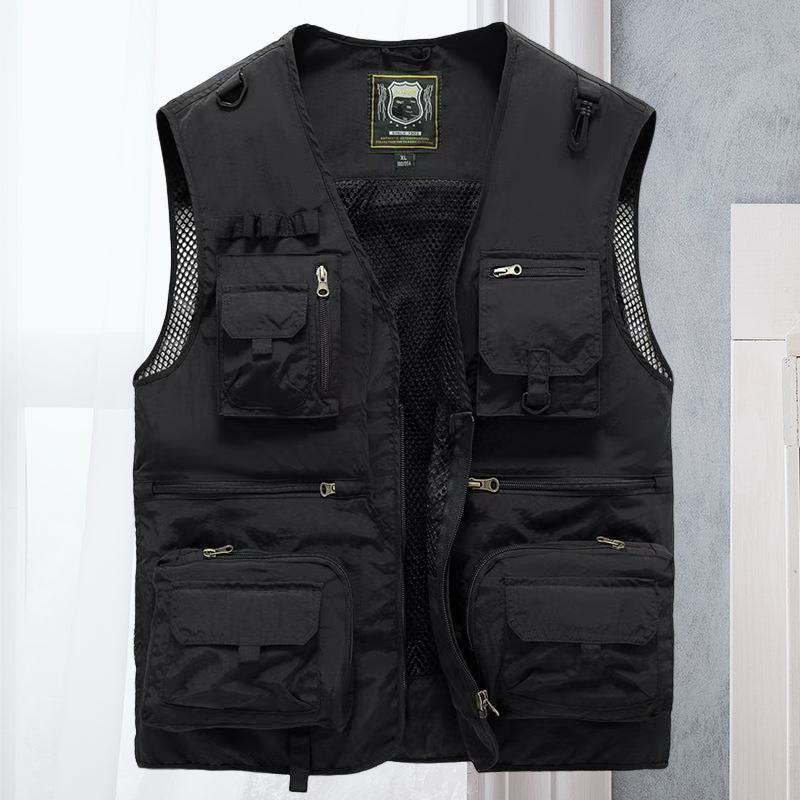 Alessandra – Gilet en filet Cargo avec poches
