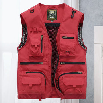 Alessandra – Gilet en filet Cargo avec poches