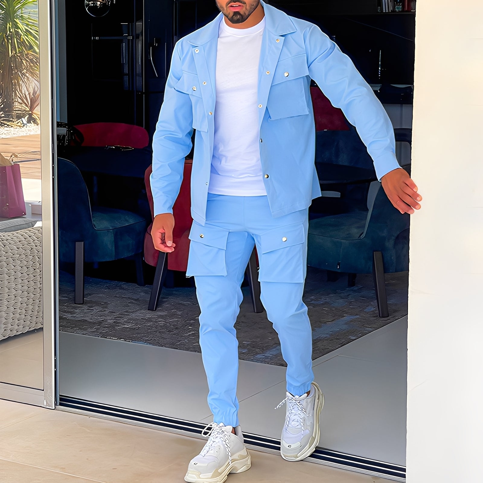 Neville - Ensemble Cargo Élégant pour Hommes
