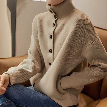 Evelynn - Pull en tricot élégant avec col montant pour femmes