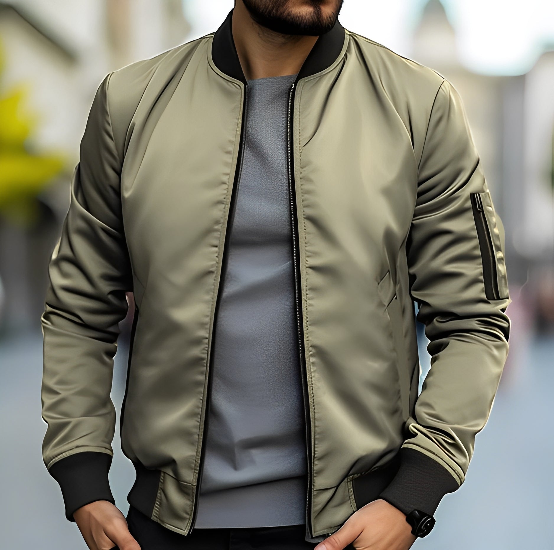 Garret - Élégante veste bomber ajustée pour hommes