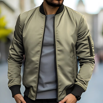 Garret - Élégante veste bomber ajustée pour hommes