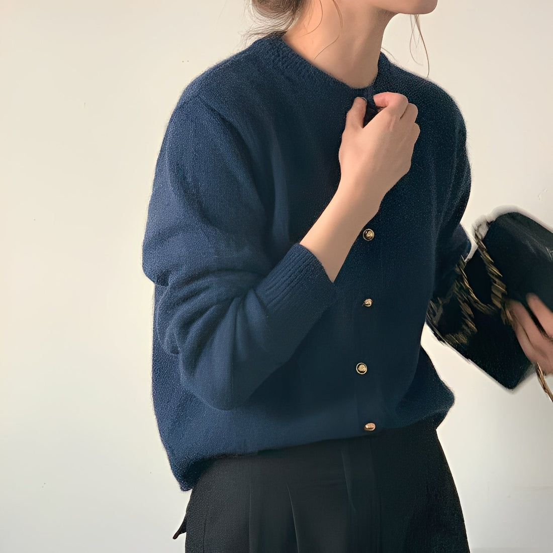 Merla - Pull-manteau ample avec col rond pour femmes