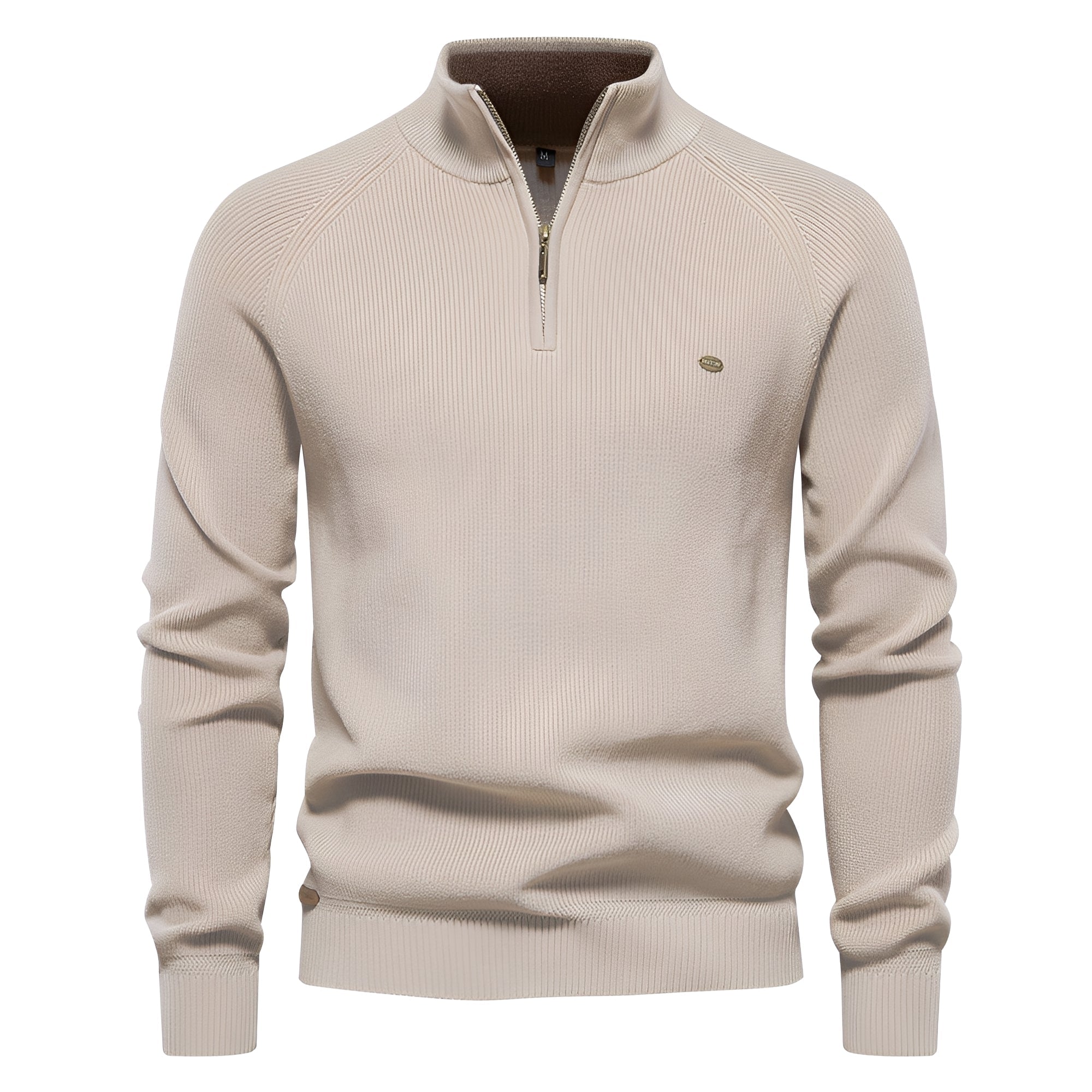 Royston - Pull décontracté avec fermeture éclair un quart pour hommes