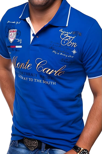 Brent - Poloshirt décontracté avec impression pour hommes