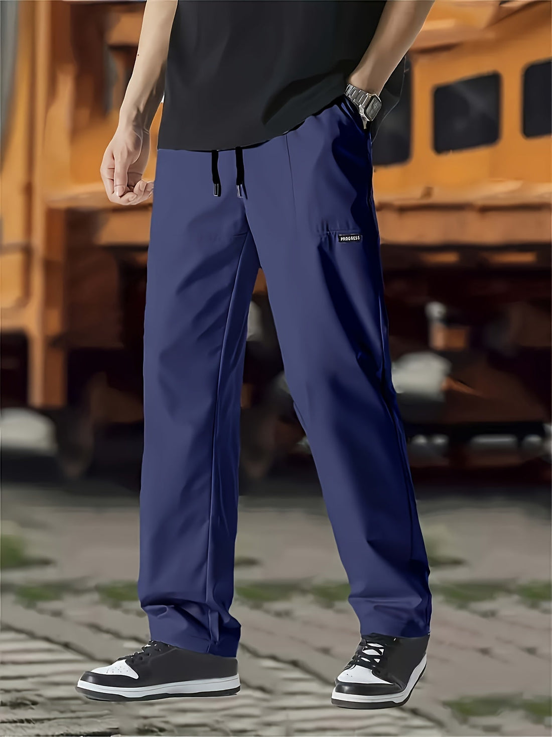 Esmund - Pantalon de jogging décontracté avec cordon pour hommes