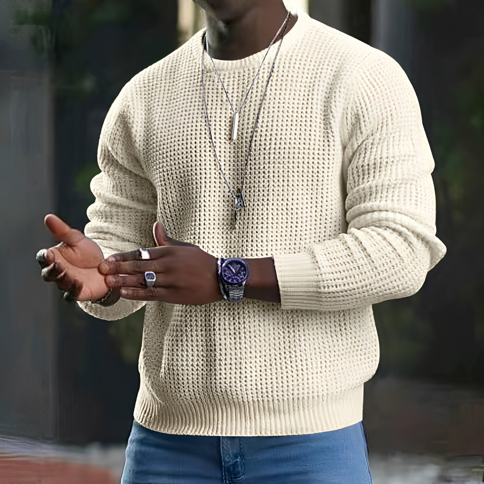 Luke - Pull long à manches pour hommes