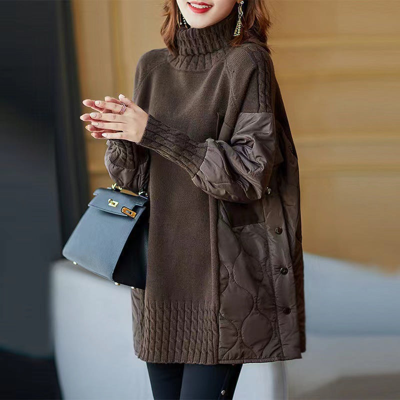 Noelle - Pull doux tricoté à col haut pour femmes