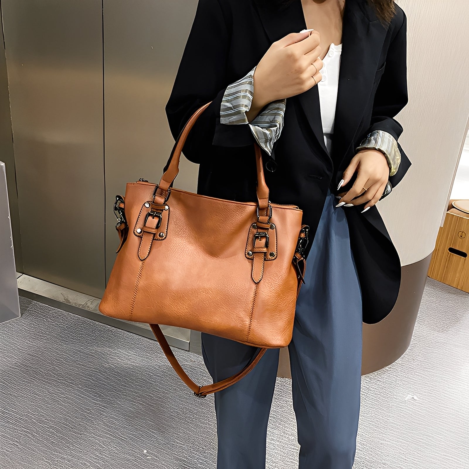 Lauren - Classique grande sac à bandoulière pour femmes
