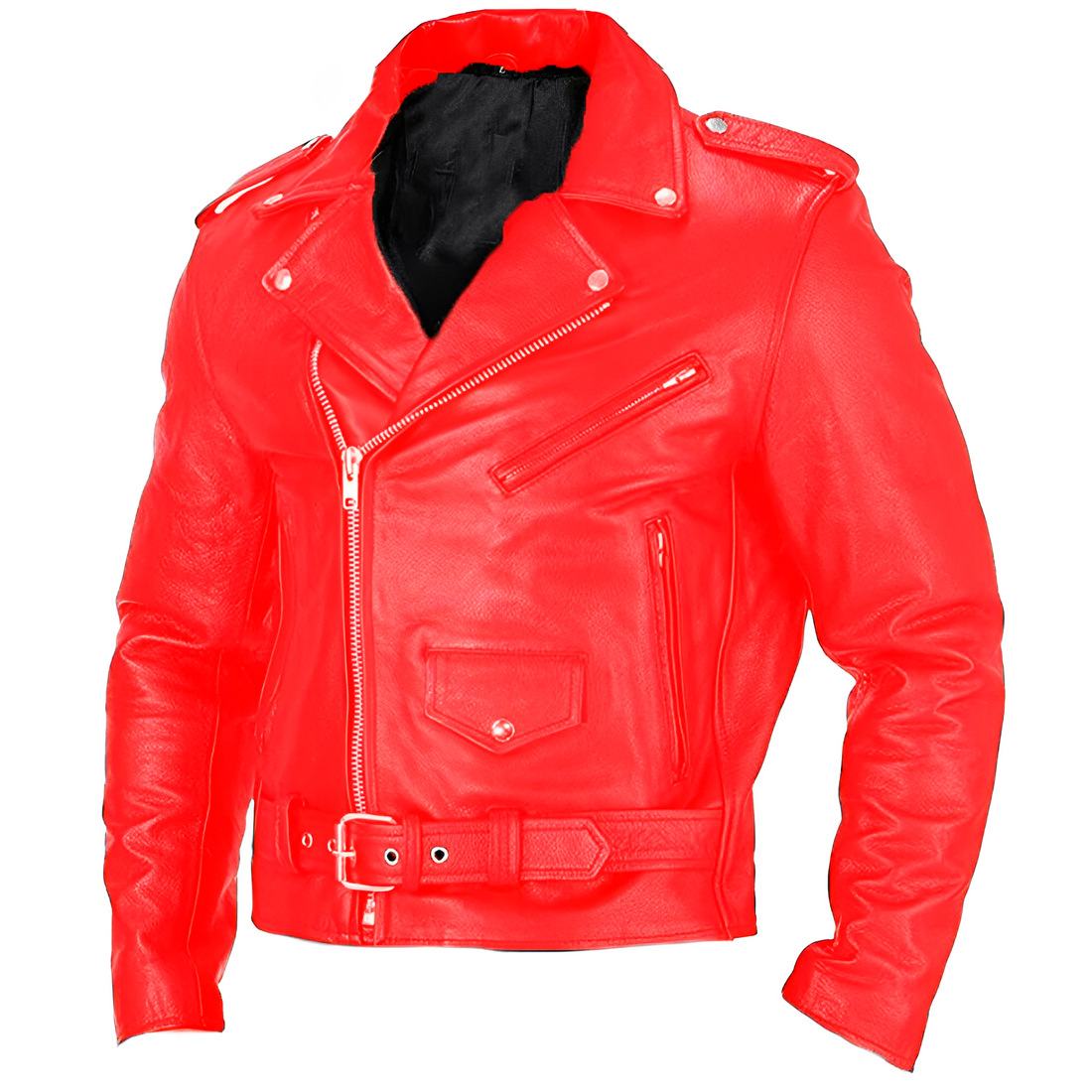 Brandon - Veste en cuir élégante avec plusieurs poches pour hommes