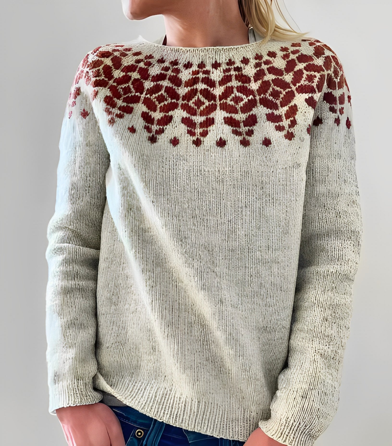 Christiana - Pull classique imprimé pour femmes
