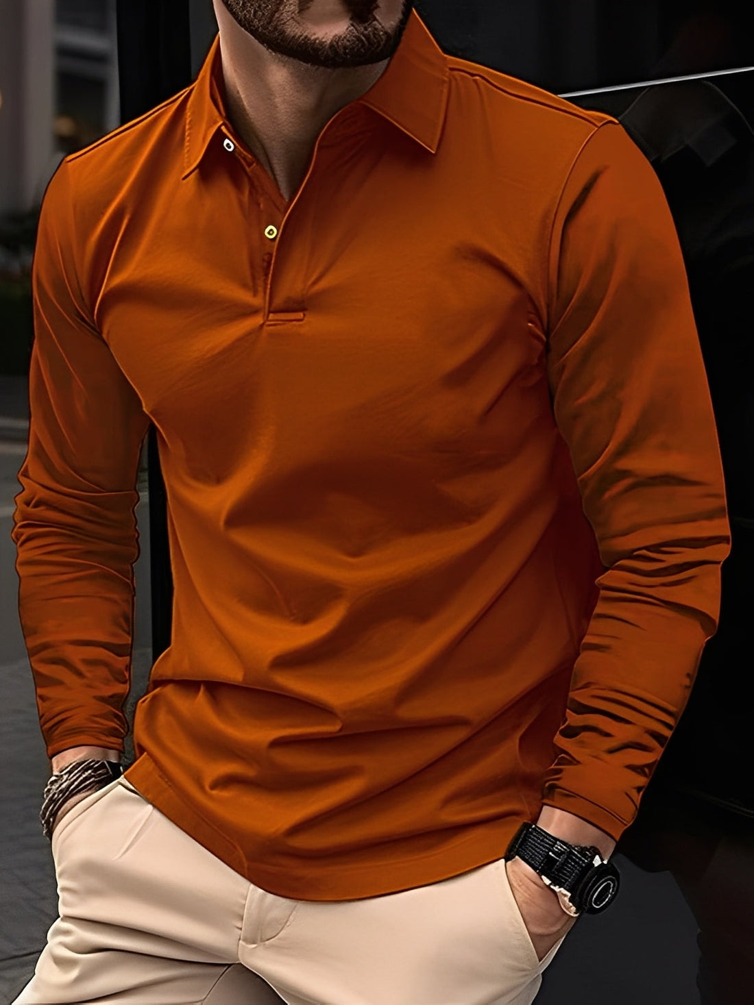 Burton - Classique polo à manches longues pour hommes