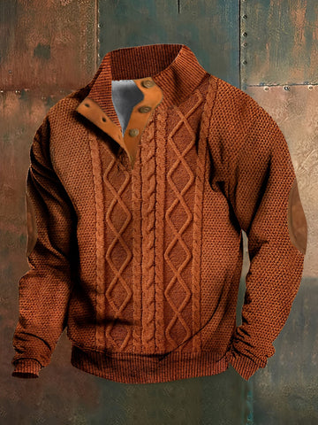 Hugh - Pull rétro en cachemire à col roulé pour homme