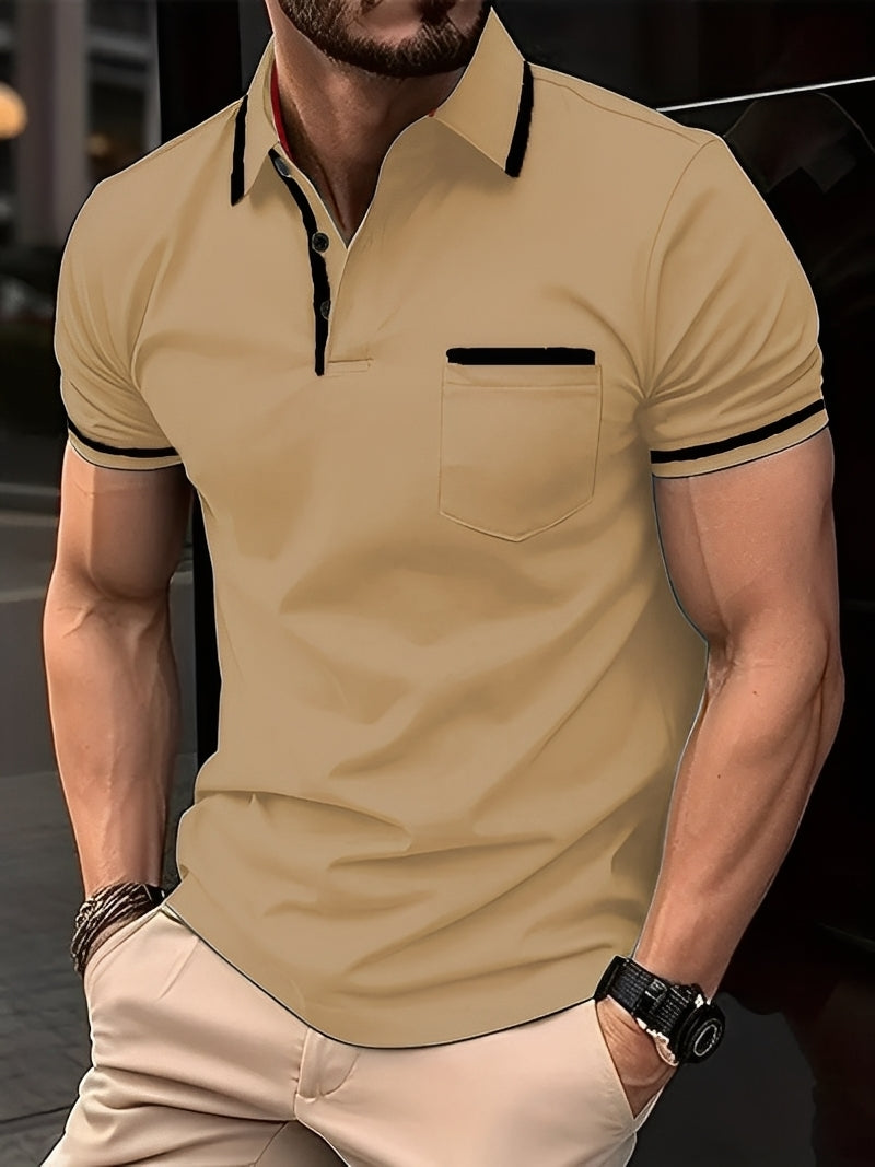 Garrick - Polo décontracté avec poche pour hommes