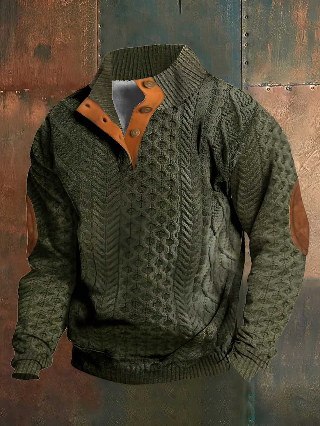 Hugh - Pull rétro en cachemire à col roulé pour homme