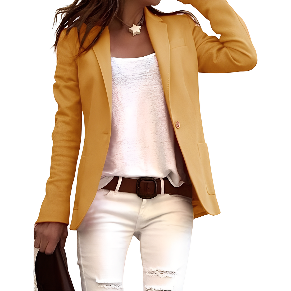 Heather - Blazer décontracté avec revers pour femmes