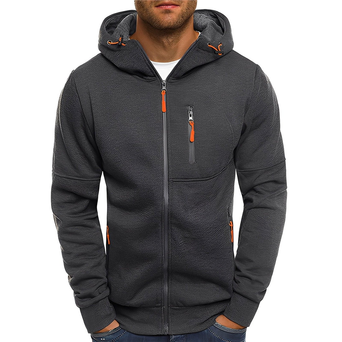 Allen - Veste en polaire moderne avec capuche pour hommes